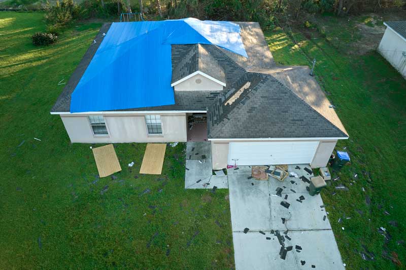 Example roof covering that may require storm damage assessment