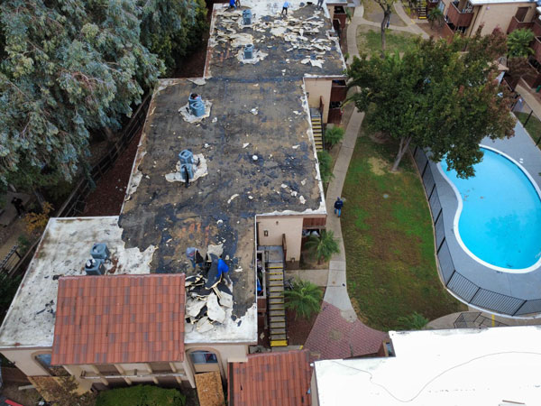 Commercial building exterior representing commercial roof inspection and storm preparation